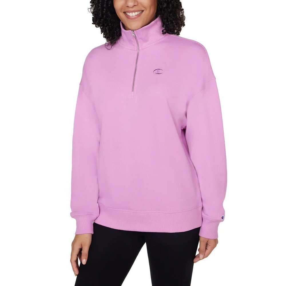 🍀 NEW Champion 1/2 Zip French Terry Pullover | Pink